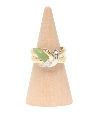 美品 ユキコハナイ リング 指輪 K18 Pt900 ダイヤ0.03ct レディース YUKIKO HANAI