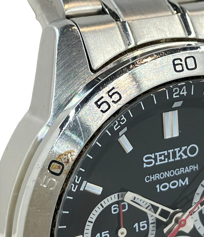 SEIKO 腕時計 クオーツ ブラック 4T53-00A0 メンズ セイコー