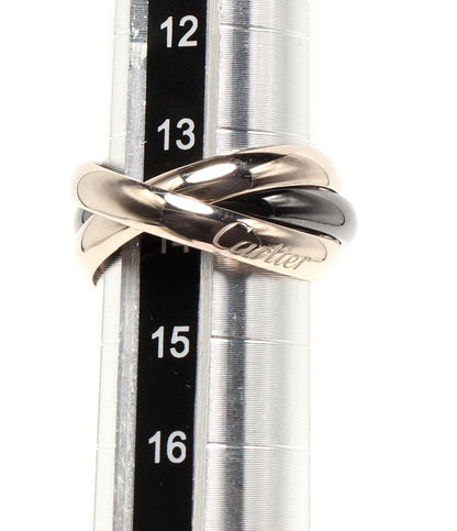 美品 Cartier リング 指輪 K18 トリニティ ブラックセラミック レディース SIZE 14号 カルティエ