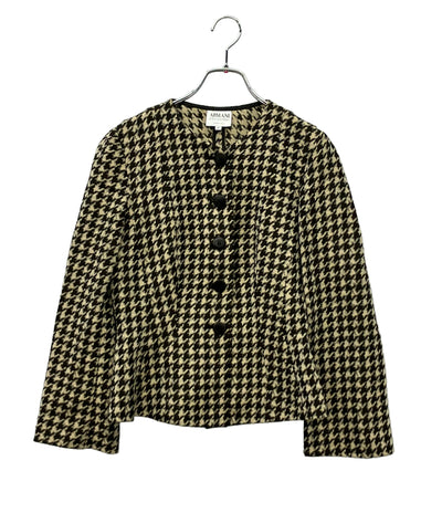 ARMANI COLLEZIONI ノーカラージャケット レディース SIZE 40 (S) アルマーニコレッツォーニ