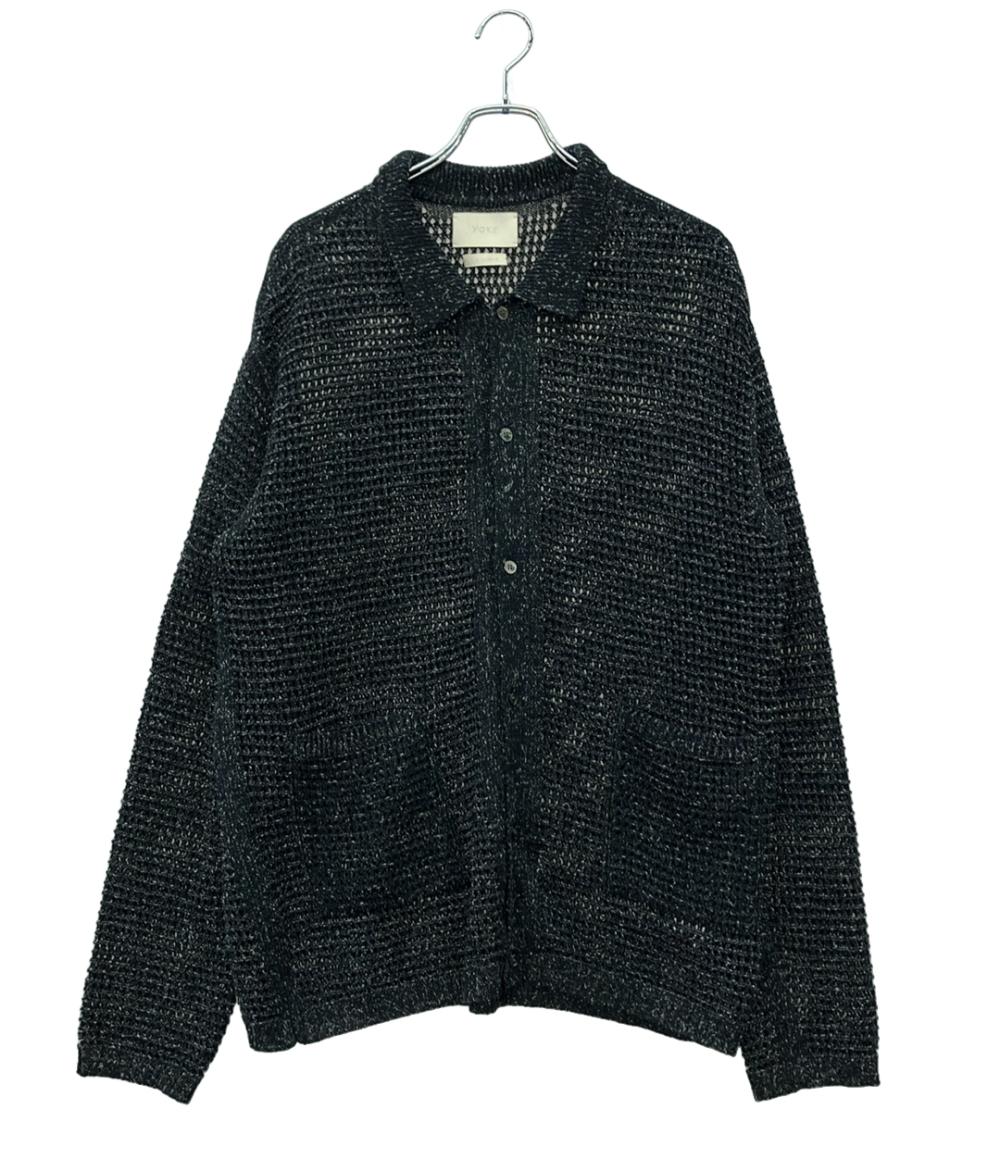 YOKE 長袖カーディガン 25SS メッシュ編み MESH KNITTED SHIRT CARDIGAN YK25SS0956S メンズ SIZE 3 (L) ヨーク