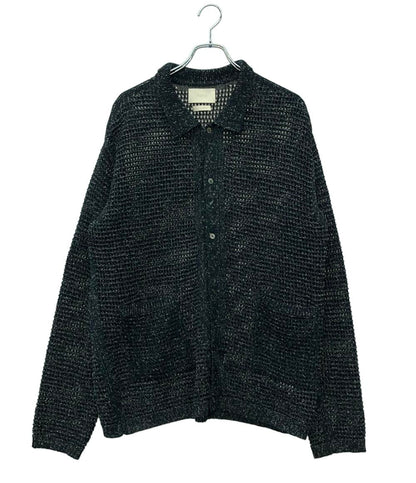 YOKE 長袖カーディガン 25SS メッシュ編み MESH KNITTED SHIRT CARDIGAN YK25SS0956S メンズ SIZE 3 (L) ヨーク