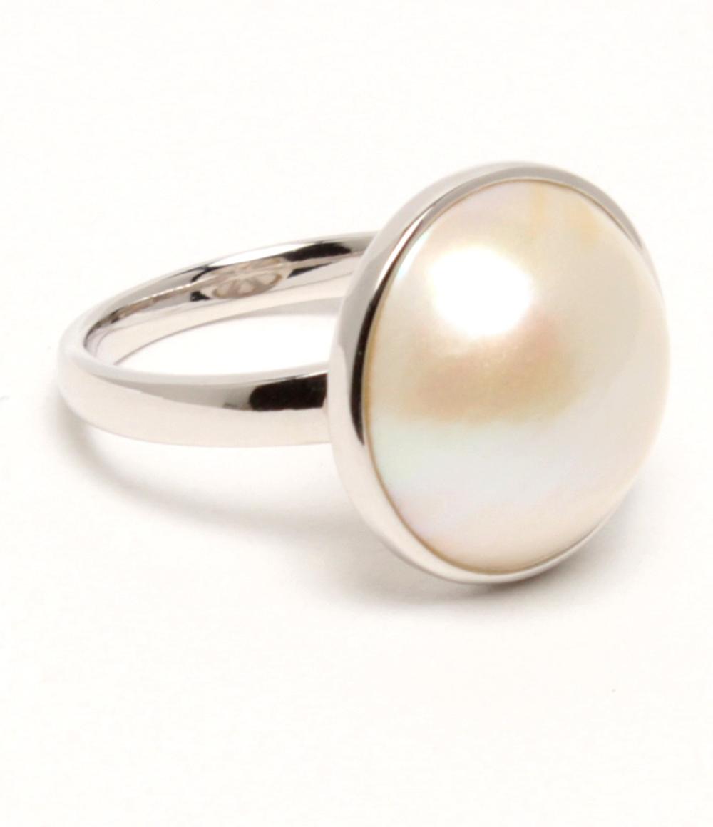美品 リング 指輪 SV925 マベパール 15mm レディース SIZE 13号