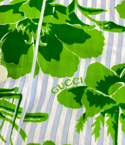 美品 グッチ 長袖シャツ フラワープリント レディース SIZE 40 (S) GUCCI