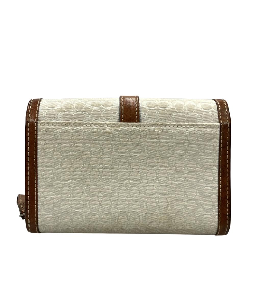 COACH 二つ折り財布 シグネチャー レザー キャンバス レディース コーチ