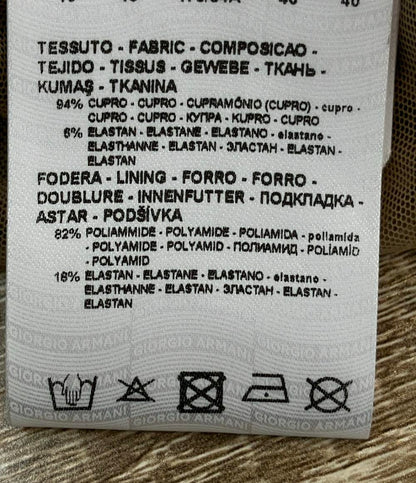 GIORGIO ARMANI ボディスーツ カットソー 長袖 後ろフルジップ 6RAR53 AJBSZ レディース SIZE 40 (M) ジョルジオアルマーニ