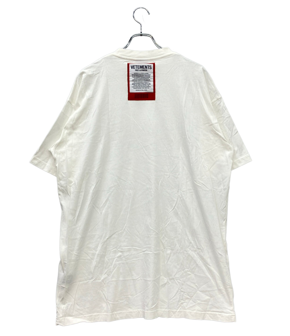 VETEMENTS 半袖Tシャツ ホワイト ロゴ ストリート CWCO221058 メンズ SIZE S ヴェトモン