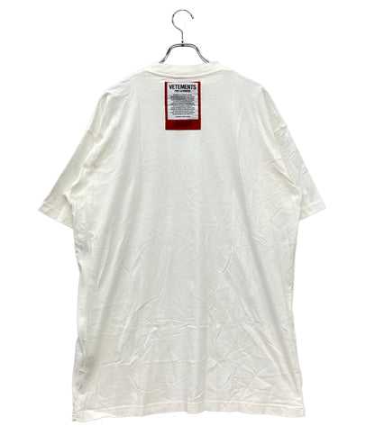 VETEMENTS 半袖Tシャツ ホワイト ロゴ ストリート CWCO221058 メンズ SIZE S ヴェトモン