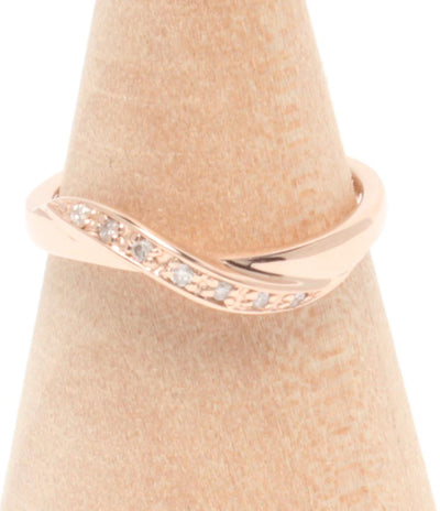 美品 ヨンドシー リング 指輪 K10 ダイヤ レディース SIZE 7号 4℃