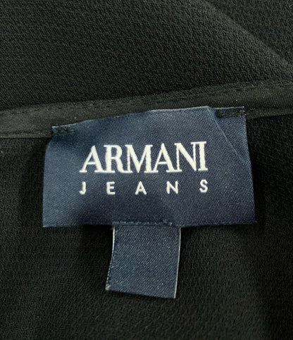 ARMANI JEANS 裾プリーツ 半袖ワンピース レディース SIZE 8 (M) アルマーニジーンズ