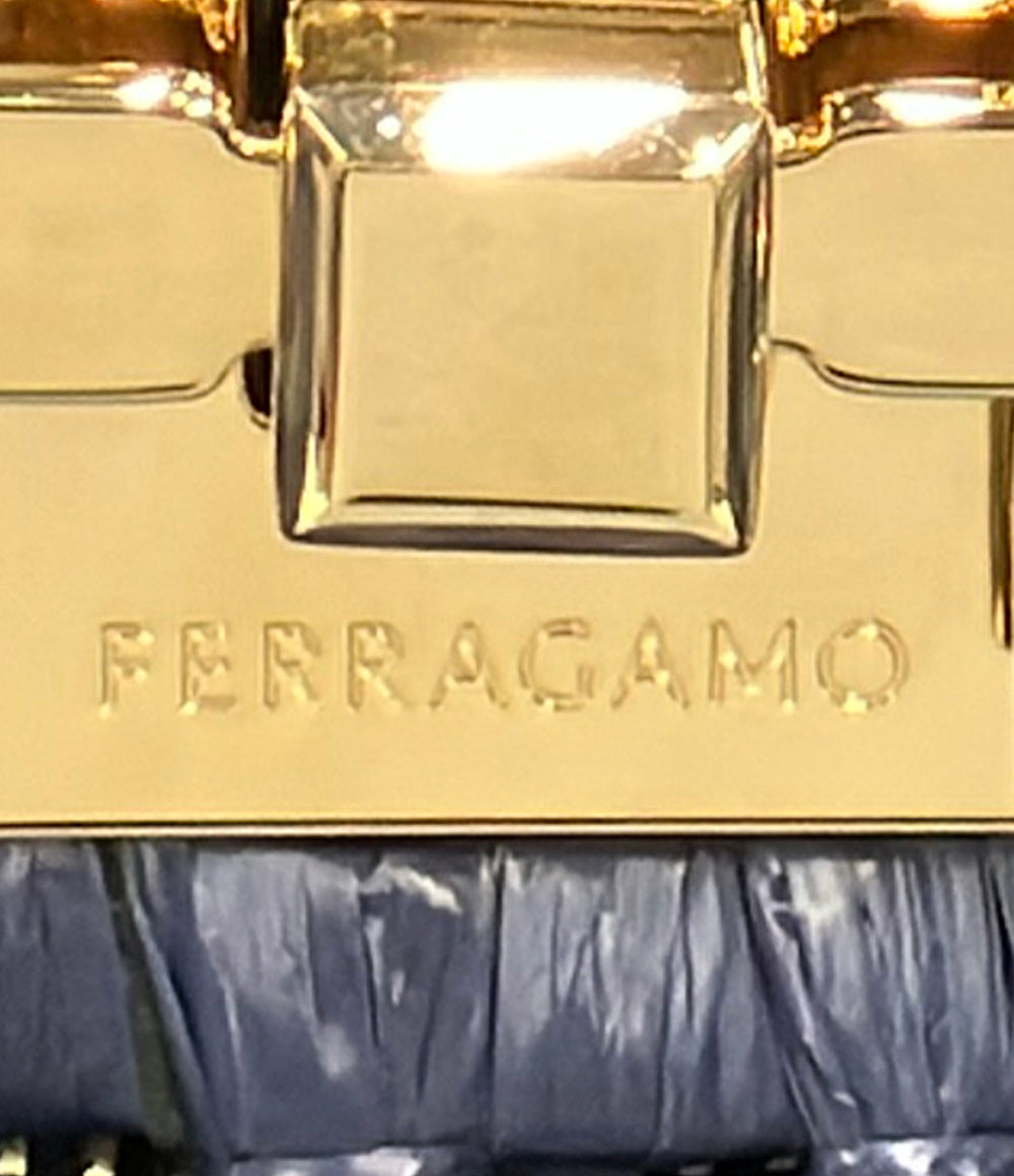 FERRAGAMO ハンドバッグ スタジオボックス ラフィア ガンチーニ レディース フェラガモ