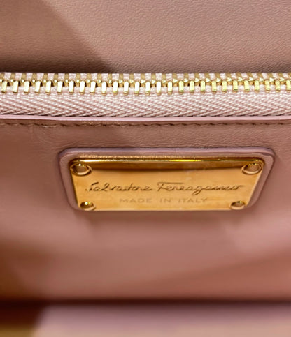 美品 Salvatore Ferragamo ショルダーバッグ 斜め掛け チェーン ヴァラ リボン AU21 G878 レディース サルヴァトーレフェラガモ
