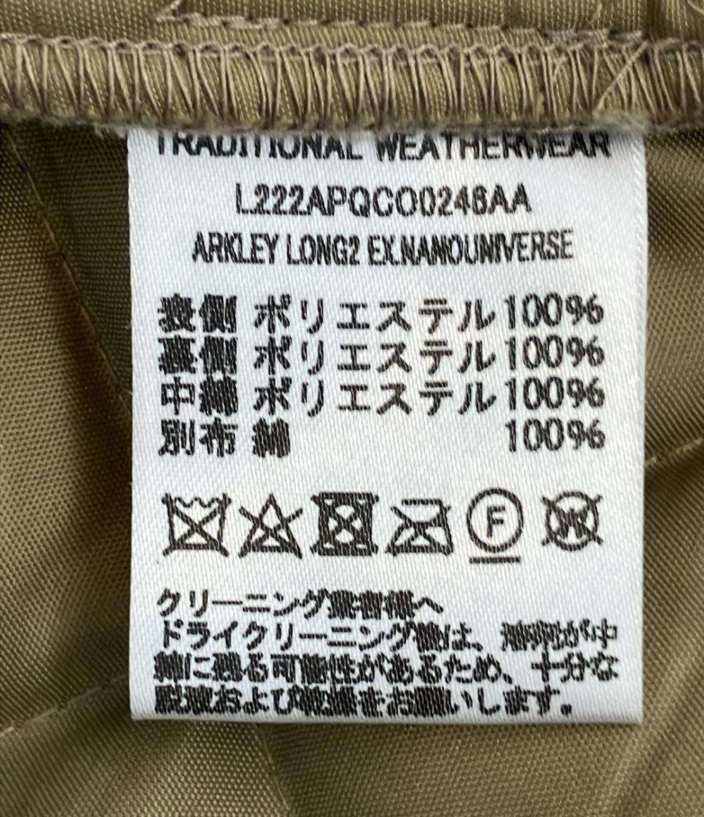 Traditional Weatherwear nano universe コート キルティング  ノーカラー シルバーボタン Aライン ARKLEY LONG2 L222APQC00246AA レディース