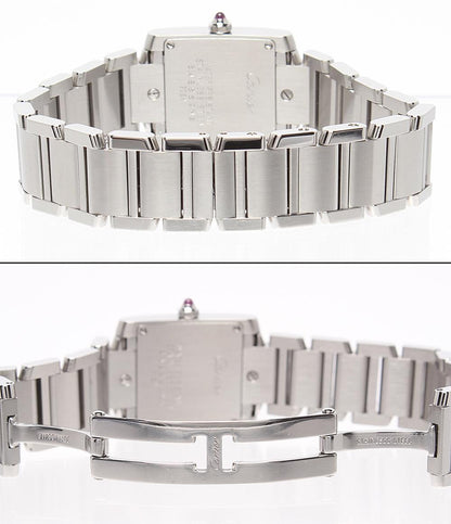 Cartier 腕時計 タンクフランセーズ SM クオーツ シェル W51028Q3 レディース カルティエ
