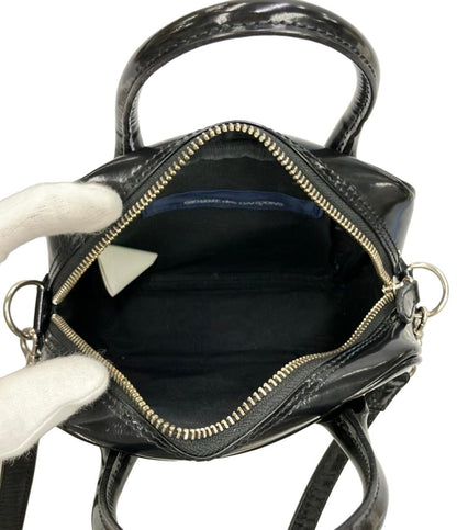 COMME des GARCONS ハンドバッグ ショルダーバッグ 2WAY 斜め掛け エナメル レディース コムデギャルソン