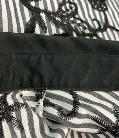 ANAYI ノースリーブ ストライプフラワー刺繍ワンピース レディース SIZE 38 アナイ