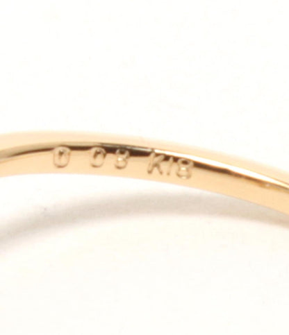 美品 agete リング 指輪 K18 ダイヤ 0.08ct レディース SIZE 10号 アガット