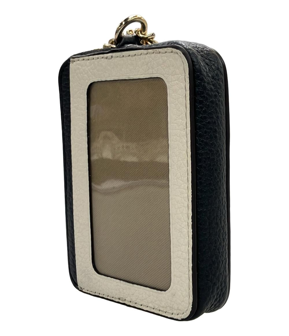 美品　COACH チェーン付きコインケース 美品 コーチ コインケース パスケース チェーンストラップ付き CW883