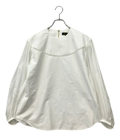 美品 Drawer 長袖シャツ ノーカラー レディース SIZE 38 (M) ドゥロワー