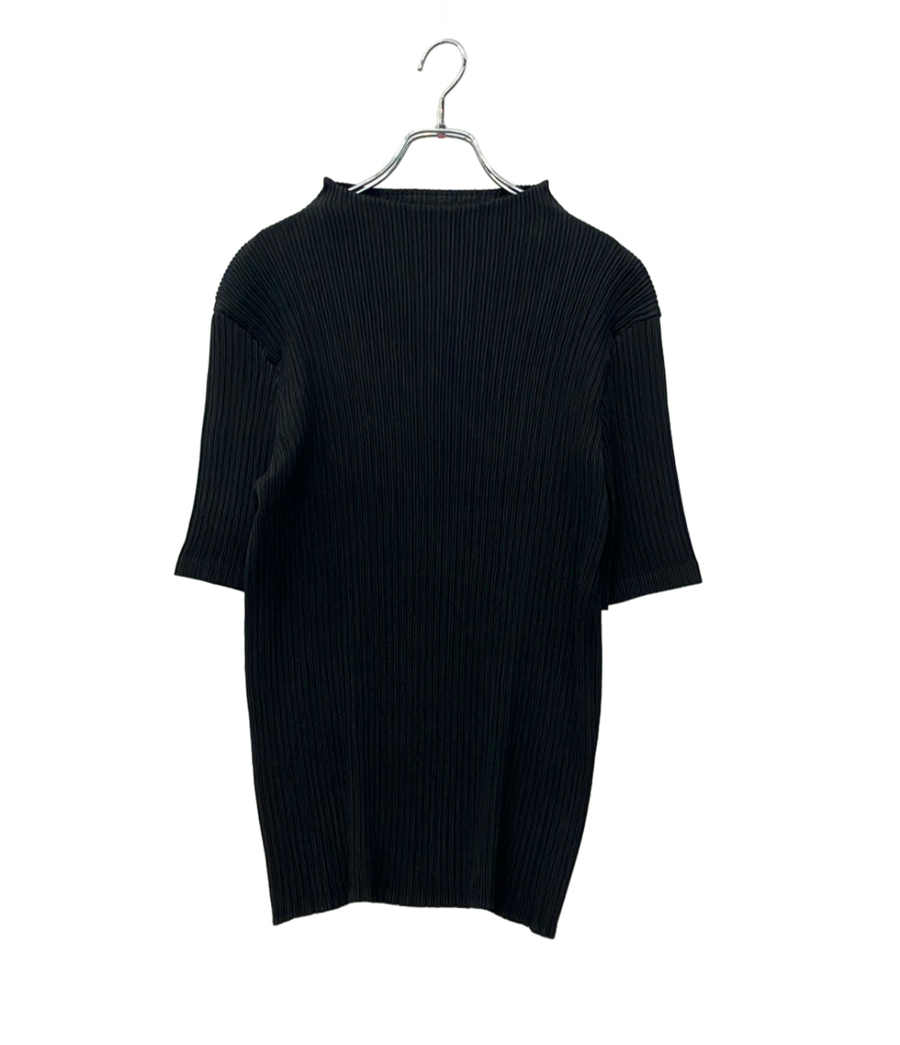 ISSEY MIYAKE 半袖シャツ ブラウス HATCHING PLEATS IM61FJ647 レディース SIZE 2 (M) イッセイミヤケ
