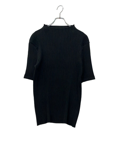 ISSEY MIYAKE 半袖シャツ ブラウス HATCHING PLEATS IM61FJ647 レディース SIZE 2 (M) イッセイミヤケ