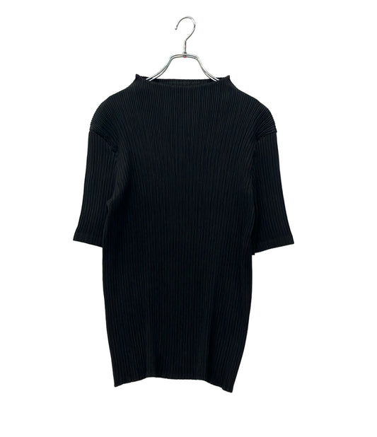 ISSEY MIYAKE 半袖シャツ ブラウス HATCHING PLEATS IM61FJ647 レディース SIZE 2 (M) イッセイミヤケ