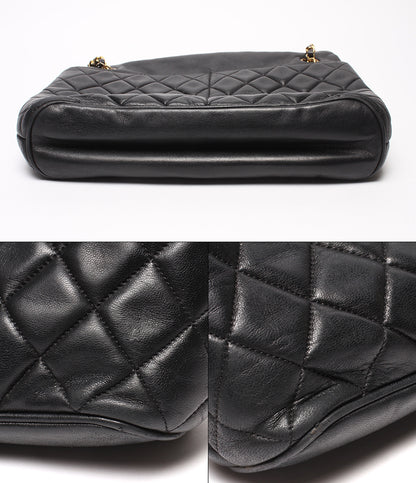 CHANEL チェーンショルダーバッグ 肩掛け 1番台 ゴールド金具 マトラッセ レディース シャネル