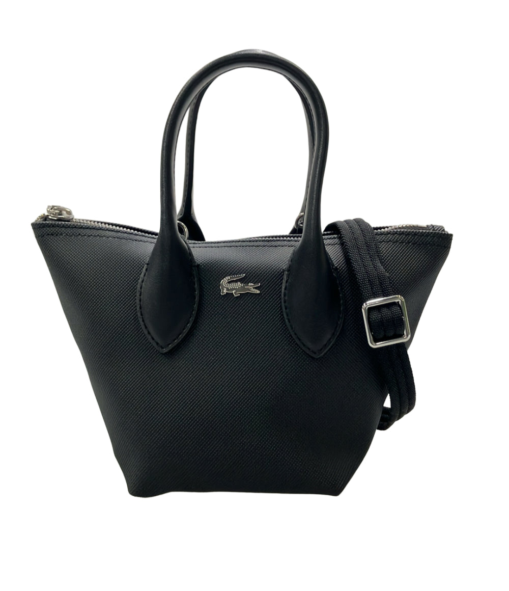 美品 LACOSTE 2way ハンドバッグ ショルダーバッグ 斜め掛け レディース ラコステ