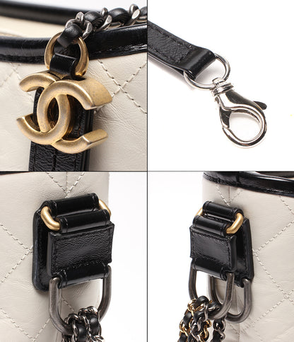 美品 CHANEL ショルダーバッグ 肩掛け ガブリエル ドゥ シャネル ダブルチェーン シルバー金具 ゴールド金具 ホーボーバッグ 30番台 レディース
