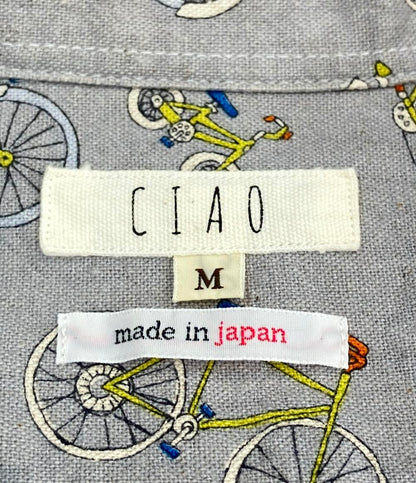 チャオ 自転車柄 長袖シャツ メンズ SIZE M (M) CIAO