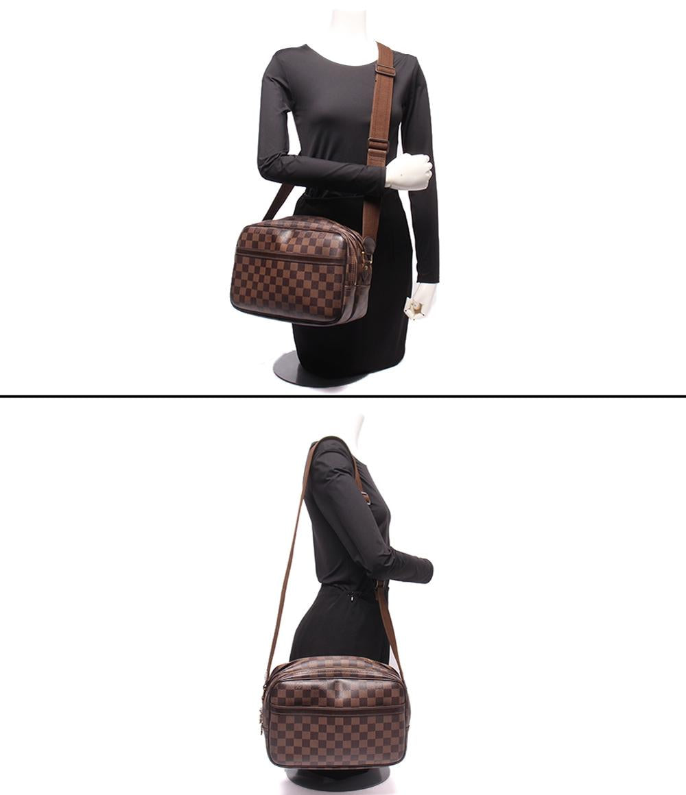 LOUIS VUITTON ショルダーバッグ 肩掛け 斜め掛け リポーターPM ダミエ