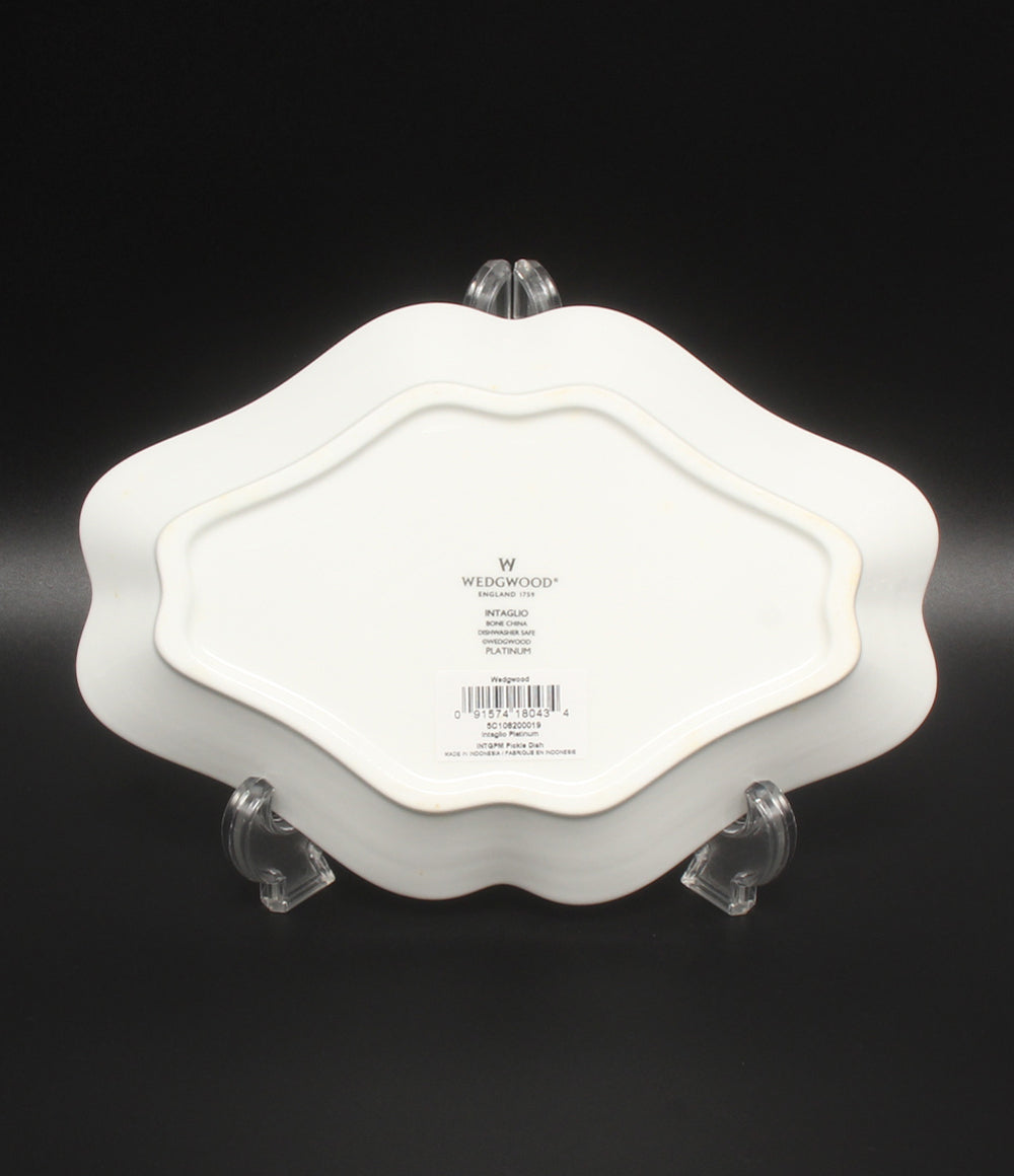 WEDGWOOD ダイヤディッシュ 皿 22cm インタグリオ プラチナ ウェッジウッド