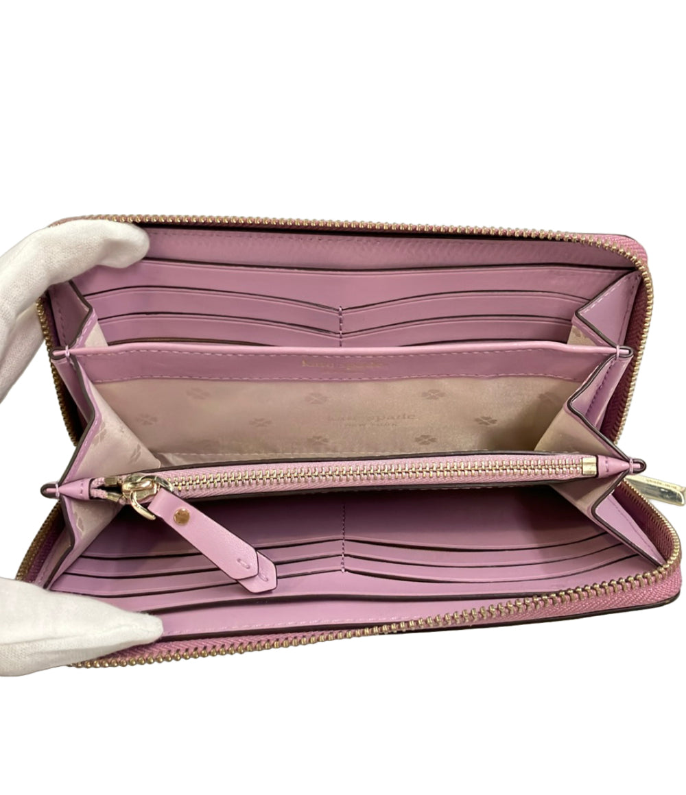 美品 Kate Spade ラウンドファスナー長財布 ラメ レディース ケイトスペード く
