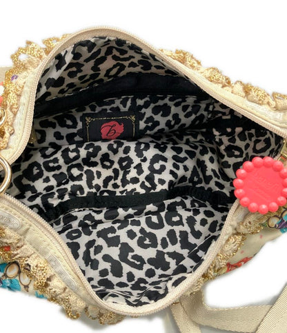 美品 LeSportsac ショルダーバッグ 斜め掛け フラワーモチー ベネフィットコラボ レディース レスポートサック