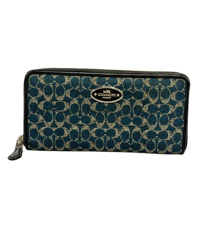 COACH ラウンドファスナー長財布 ミニシグネチャー 52456 レディース コーチ