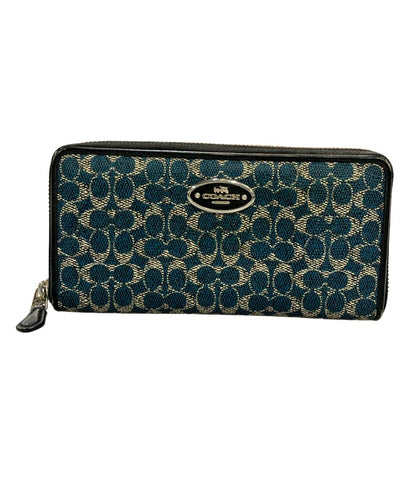 COACH ラウンドファスナー長財布 ミニシグネチャー 52456 レディース コーチ