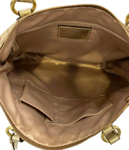 COACH トートバッグ ショルダーバッグ 肩掛け ポピー ラージシグネチャー F18711 レディース コーチ