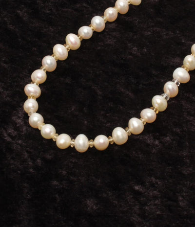 美品 ネックレス SV 淡水パール 6x8mm レディース