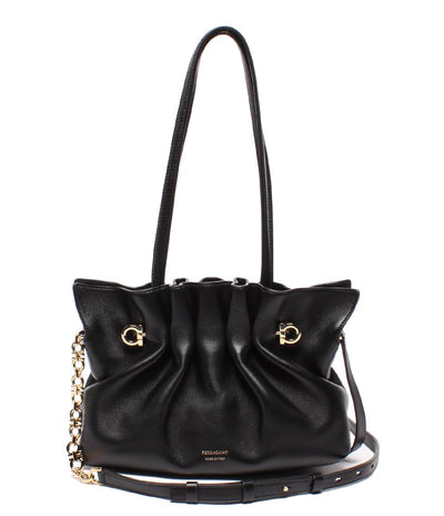 美品 サルヴァトーレフェラガモ 2way ショルダーバッグ 肩掛け 斜め掛け ソフトバッグ(S) ガンチーニ 219959 783294 レディース Salvatore Ferragamo