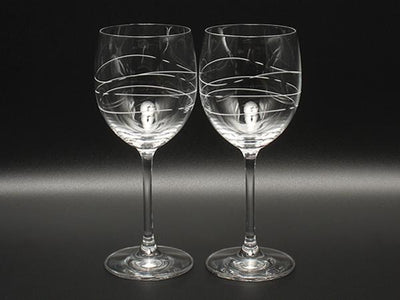 美品 TIFFANY&Co. ワイングラス 2点セット ペア カデンツ ティファニー