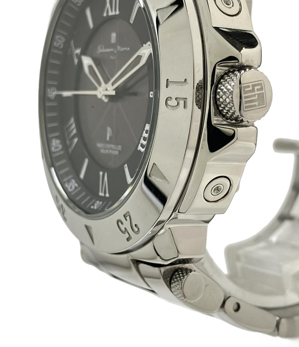 Salvatore Marra 腕時計 ソーラー ブラック SM18112-1 メンズ サルバトーレマーラ