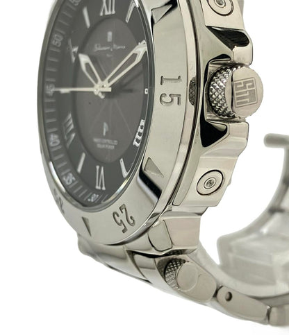 Salvatore Marra 腕時計 ソーラー ブラック SM18112-1 メンズ サルバトーレマーラ