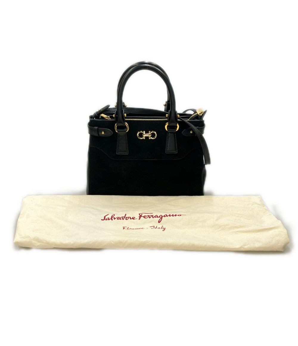 美品 Salvatore Ferragamo 2WAY ハンドバッグ ショルダーバッグ 斜め掛け ガンチーニ レディース サルヴァトーレフェラガモ