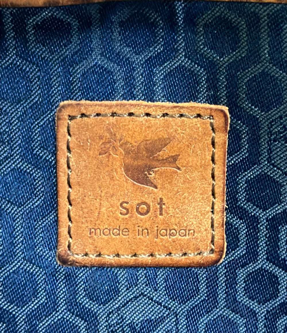 sot ラウンドファスナー長財布 メンズ ソット