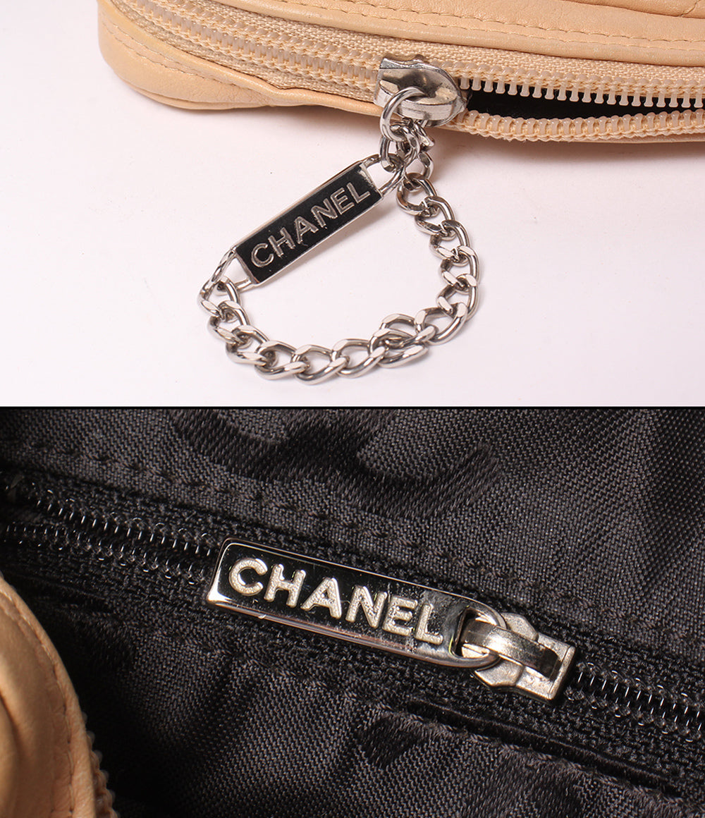CHANEL ショルダーバッグ 斜め掛け 9番台 ラムスキン カンボンライン レディース メンズ シャネル
