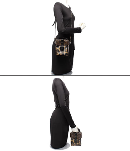 美品 ルイ・ヴィトン 2way ハンドバッグ ショルダーバッグ 斜め掛け カメラボックス モノグラム レオパード M43001 レディース LOUIS VUITTON