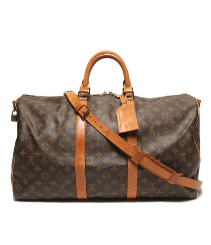 LOUIS VUITTON 2way ボストンバッグ ショルダーバッグ 斜め掛け 肩掛け キーポル バンドリエール 50 モノグラム M4141 レディース メンズ