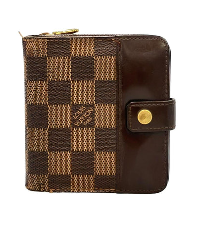 LOUIS VUITTON 二つ折り財布 コンパクトジップ ダミエ N61668 レディース メンズ ルイ・ヴィトン