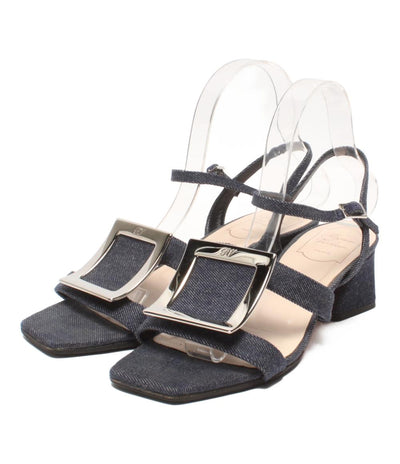Roger Vivier ミュール チャンキーヒールサンダル デニム bikiviv sandals レディース SIZE 38 25.5(cm) ロジェヴィヴィエ