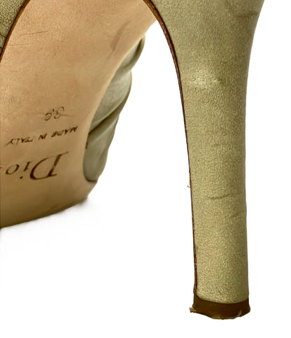 Christian Dior ロゴチャーム ギャザーハイヒール レディース SIZE 39 (L) クリスチャンディオール